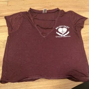 Dark berry colored Monterey C.A top